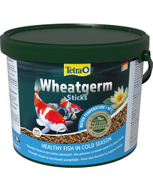TETRA Pond Wheatgerm Sticks - nourriture principale flottante lorsque les températures de l'eau sont fraîches - 10 L