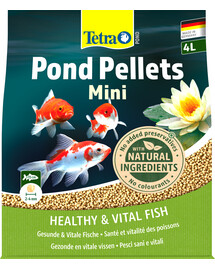 TETRA Pond Pellets Mini - nourriture de base en granulés pour petits poissons de bassin - 4 L