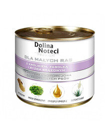 DOLINA NOTECI Premium - Lapin, haricots et riz brun pour chiens adultes de petites races - 185g