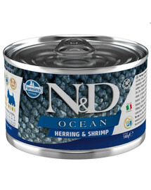 FARMINA N&D Ocean Dog Herring, shrimps - harengs & crevettes - 140 g