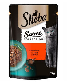 SHEBA Sauce Collection Beef 85g morceaux de bœuf en sauce pour chats