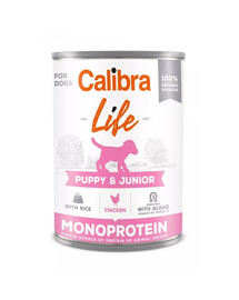 CALIBRA Dog Life Puppy&Junior Chicken with Rice - Pâtée complète pour chiots - 400 g