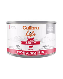 CALIBRA Cat Life Adult Beef - Boeuf monoprotéiné pour chats adultes - 200 g