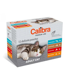 CALIBRA Cat Premium Line Adult Multipack -  sachets pour chats - 12x100 g