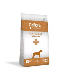 CALIBRA Veterinary Diet Dog Gastrointestinal & Pancreas - pour compenser les troubles digestifs, l'insuffisance pancréatique - 2 kg