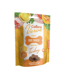 CALIBRA Dog Verve Crunchy Snack Fresh Turkey - Friandises sans céréales à base de dinde - 150 g