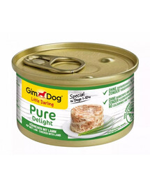 GIMDOG Pure Delight Chicken&Lamb - Poulet et agneau pour chiens de petites races - 85 g