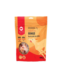 MACED Rings Friandises pour chiens au poulet et au poisson 500g