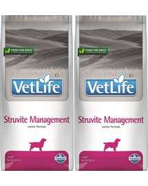 FARMINA Vet Life Dog Struvite Canine - nourriture pour chiens souffrant d'une maladie des voies urinaires - 2x12 kg