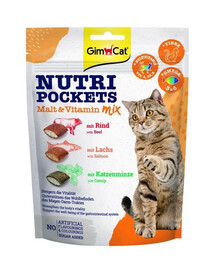 GIMCAT Nutri Pockets Malt&Vitamin mix - malt & vitamines pour chats - 150 g