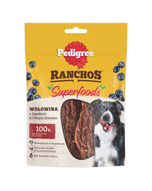 PEDIGREE Ranchos Superfoods avec du bœuf, des baies et des céréales complètes 70g