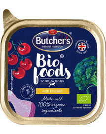 BUTCHER'S BIO foods poulet pâtée pour chiens 150 g