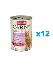 ANIMONDA Carny Adult Dinde et agneau 12 x 400 g