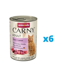 ANIMONDA Carny Adult Dinde et agneau 6 x 400 g
