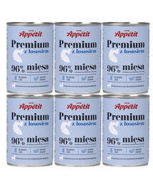 COMFY APPETIT Premium With Salmon Aliments humides avec saumon 6x400 g