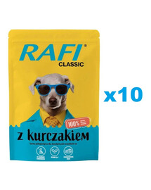 RAFI Classic nourriture humide au poulet pour chiens 10x400g