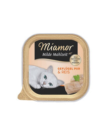 MIAMOR Milde Mahlzeit Poultry Pure&Rice 24x100g volaille et riz