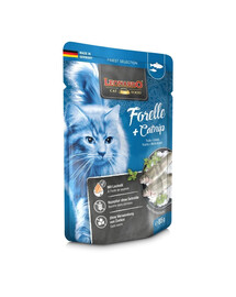 LEONARDO Finest Selection Pâtée pour chats au truite et herbe à chat 85 g