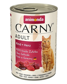 ANIMONDA Carny Conserve pour chats Boeuf/Coeur 400 g