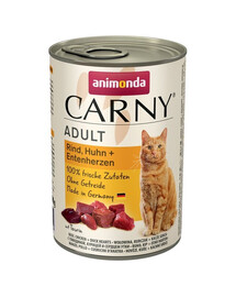 ANIMONDA Carny Boeuf, Poulet & Coeur de canard 400 g