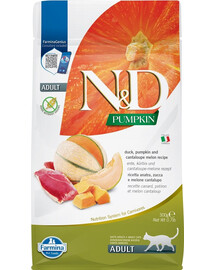 FARMINA N&D - Potiron, Canard & Melon Cantaloup pour chats adultes - 300 g