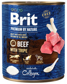 BRIT Premium by Nature - viande de bœuf et abats pour chiens - 800 g