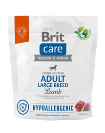 BRIT Care Hypoallergenic Adult - Croquettes à l'agneau pour chiens de grandes races - 1 kg
