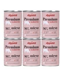 COMFY APPETIT Premium With Beef Aliments humides avec bœuf 6x400 g