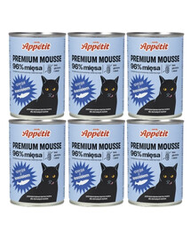 COMFY APPETIT PREMIUM Mousse de saumon pour chats 6x400 g