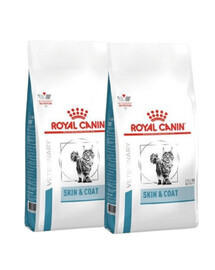 ROYAL CANIN VHN Skin & Coat Aliment sec pour chats adultes à peau sensible 2x400 g
