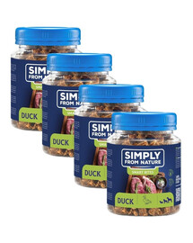 SIMPLY FROM NATURE Smart Bites - Friandises de viande de canard pour chiens - 4x130 g