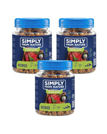 SIMPLY FROM NATURE Smart Bites - Friandises à base de viande de cheval pour chiens - 3x130 g