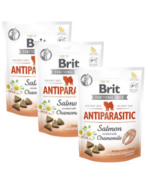 BRIT Care Dog Functional snack antiparasitic 3x150 g friandises antiparasitaires au saumon