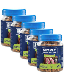 SIMPLY FROM NATURE Smart Bites - Friandises d'oie pour chiens - 5x130 g