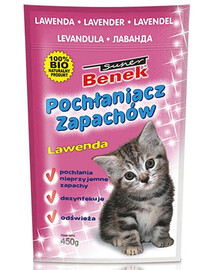 BENEK Désinfectant/absorbant d'odeurs lavande 450 g