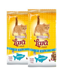 VERSELE-LAGA Lara Adult Salmon Croquettes au saumon pour chats adultes 20 kg (2x10 kg)