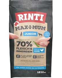 RINTI MAX-I-MUM Junior Chicken - avec poulet pour chiots - 12 kg
