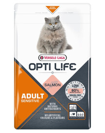 VERSELE-LAGA Opti Life Cat Adult Sensitive Salmon 2.5 kg pour les chats adultes sensibles