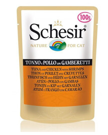 SCHESIR Thon avec poulet et crevettes 50g
