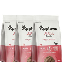 APPLAWS Cat Dry Adult - Poulet et canard sans céréales - 6 kg (3x2 kg)