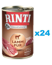 RINTI Singlefleisch Lamb Pure - Agneau monoprotéinée - 24x400 g