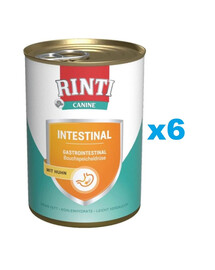 RINTI Canine Intestinal Chicken - Poulet pour compenser une digestion insuffisante - 6 x 400 g