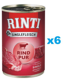 RINTI Singlefleisch Beef Pure - Boeuf monoprotéinée - 6x400 g