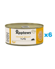 APPLAWS Cat Tin - Blanc de poulet en gelée - 6x70g