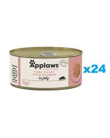APPLAWS Cat Tin - Filet de thon avec saumon en gelée - 24x70g