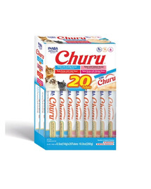 INABA Churu Varieties Tuna&Seafood - friandises au thon et fruits de mer pour chats - 20x14g