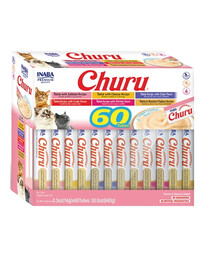 INABA Churu Varieties Tuna - sélection de friandises crémeuses au thon - 60x14g