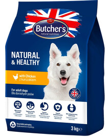 BUTCHER'S Natural&Healthy croquettes pour chiens avec du poulet 3 kg