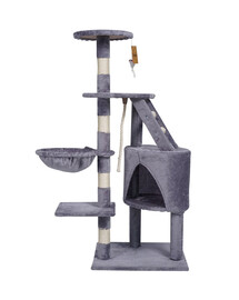 KATIDO Griffoir arbre à chat 118 cm gris-bleu