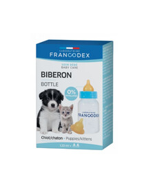 FRANCODEX Biberon pour chiots et chatons 120 ml + 2 mannequins